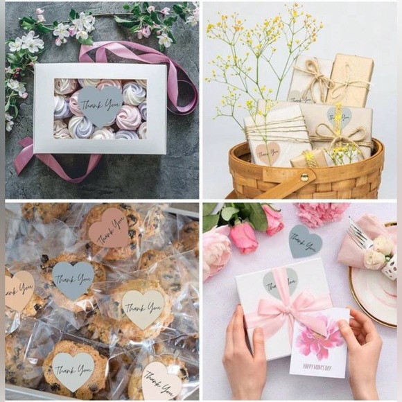 NIP Heart-Shaped Thank You Stickers Roll - Multicolor - Picture 2 of 3